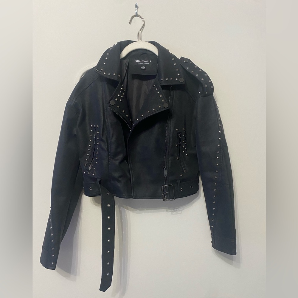 Black Biker Jacket - Picture 4 of 6